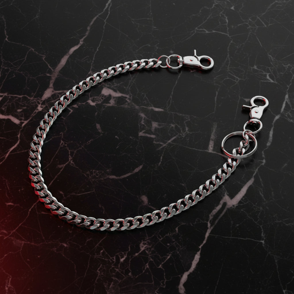 Cuban Link Wallet Chain — 11mm Single Clip