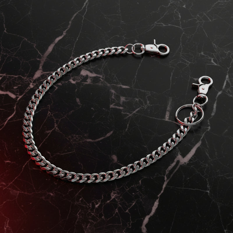 Cuban Link Wallet Chain — 11mm Single Clip