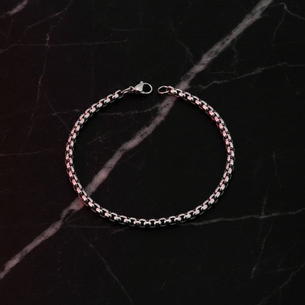Round Box Chain Link Bracelet